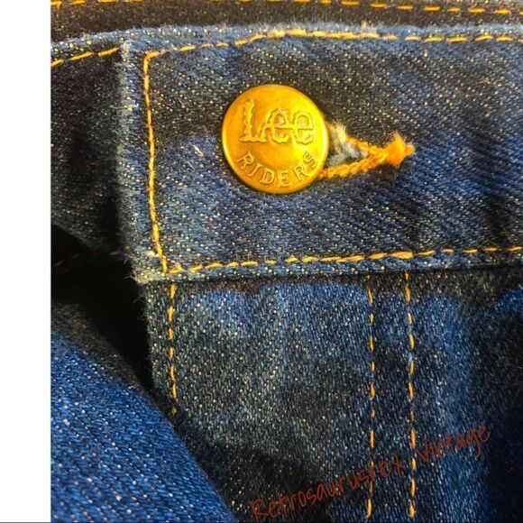 Vintage Deadstock Lee Riders Denim Jeans,Straight Cut Regular Fit Indigo 40x30 - Picture 5 of 9